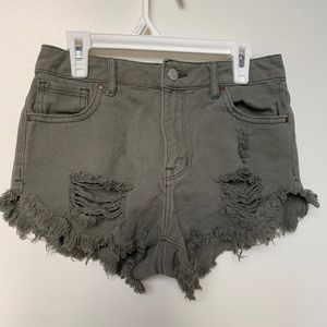 Pacsun army green high rise festival short